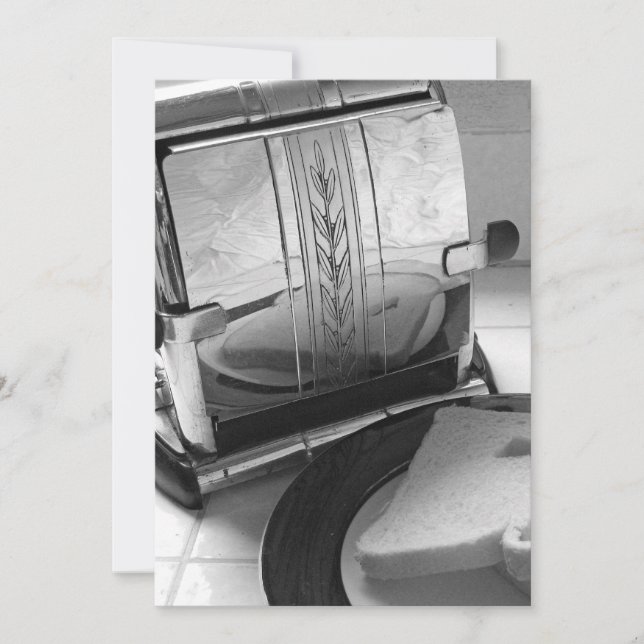 Vintage Toaster Invitation Template (Front)