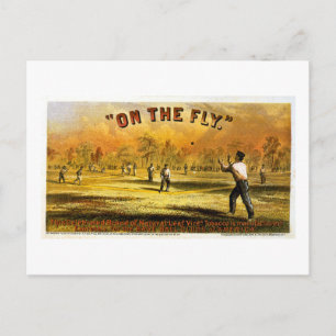 Vintage Tobacco Ad "On The Fly" 1867 Postcard