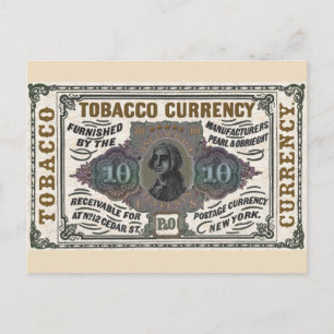 Vintage Tobacco Promotional item - colourized Postcard