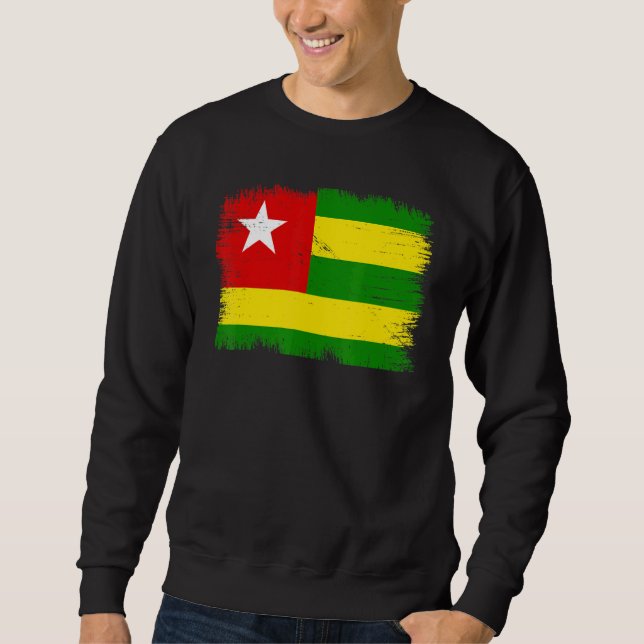 Vintage Togo Flag Togolese Independence Day Sweatshirt (Front)