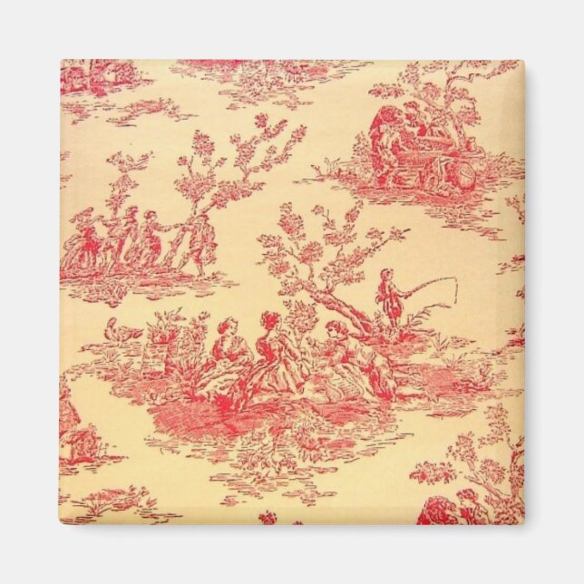 Vintage Toile  Wallpaper Magnet (Front)