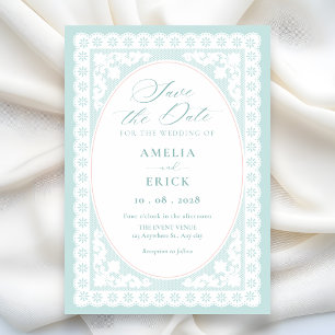Vintage Toile wedding Save The Date