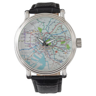 Vintage Tokyo Japan Metro Map Watch