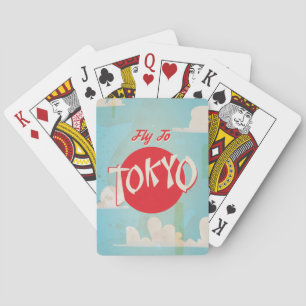 Vintage Tokyo, Japan Travel Posters Playing Cards