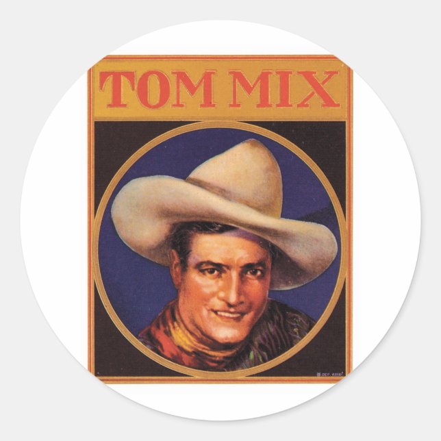 Vintage Tom Mix Cowboy Cigar Label (Front)