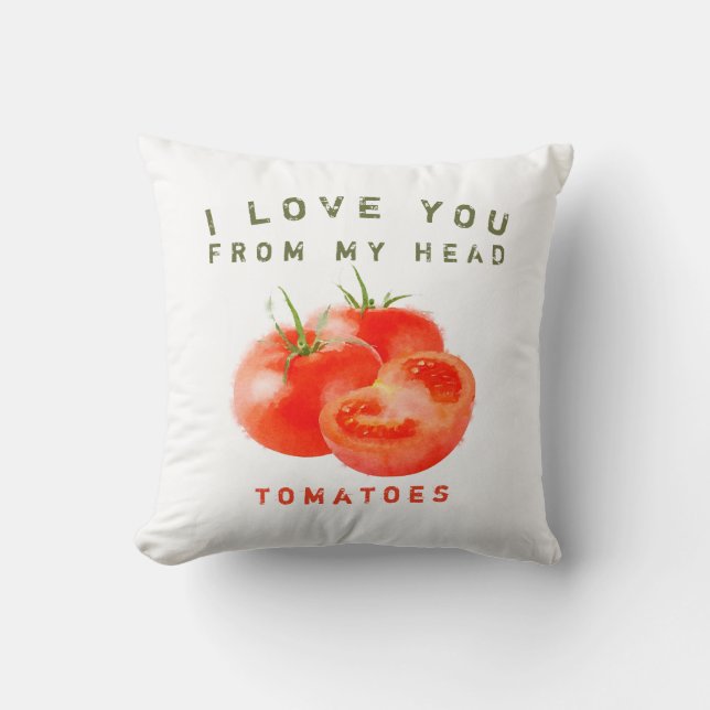 Vintage Tomato Quote Design - Cushion (Front)
