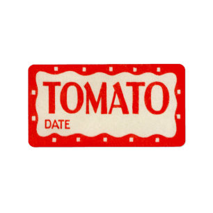 Vintage Tomato Sticker Vegatable Garden Label