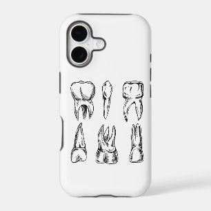 Vintage Tooth Anatomy Dental Phone Case, Dentist &