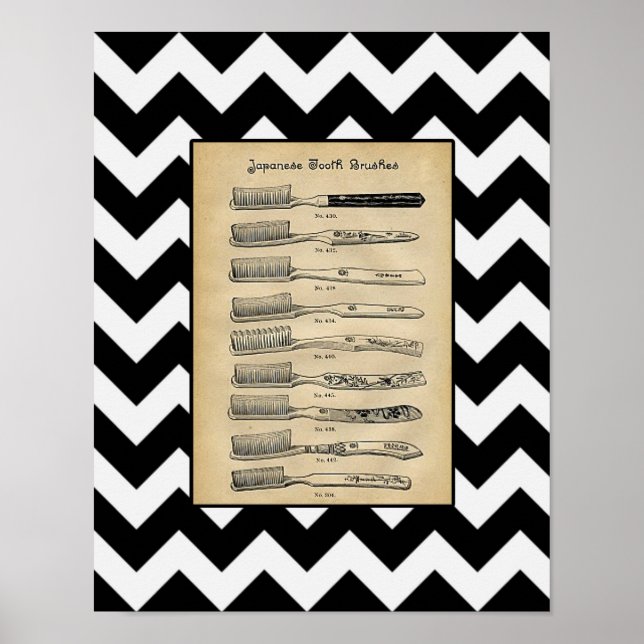 Vintage Toothbrush Poster (Front)