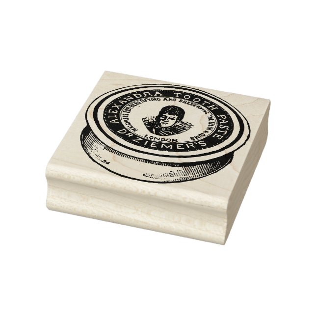 Vintage Toothpaste Container Rubber Art Stamp (Stamp)