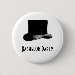Vintage Top Hat 6 Cm Round Badge