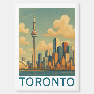 Vintage Toronto Canada – CN Tower Skyline Magnet
