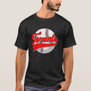 Vintage Toronto Cityscape Baseball For Men Women T-Shirt