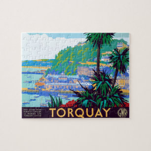 Vintage Torquay Poster Jigsaw Puzzle