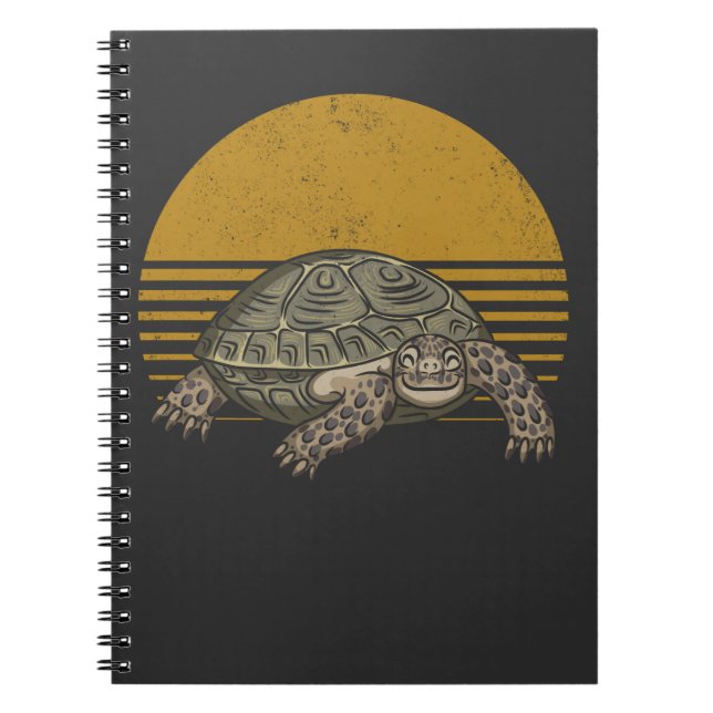 Vintage Tortoise Lover Retro Turtle Notebook (Front)