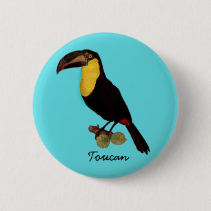 VINTAGE TOUCAN BIRD. YELLOW-THROATED TOUCAN PIN