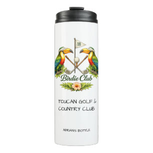 Vintage Toucan Birdie Club Personalized Golf Trave Thermal Tumbler