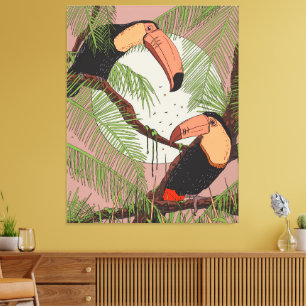 Vintage Toucans Canvas Print