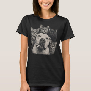 Vintage Tough Dog with Cigarette and Grumpy Cats T-Shirt