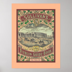 Vintage Tourist Guide to Dublin Ireland Travel Poster
