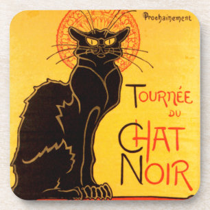 Vintage Tournee de Chat Noir Black Cat Coaster