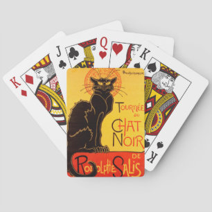 Vintage Tournee de Chat Noir Black Cat Playing Cards