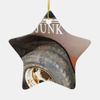 Vintage Tow Truck cash for junk Car Sign Ceramic Tree Decoration