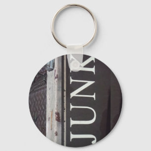 Vintage Tow Truck JUNK SIGN Key Ring