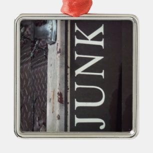 Vintage Tow Truck JUNK SIGN Metal Tree Decoration