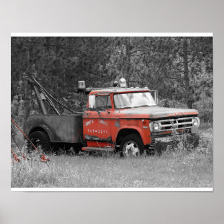 Vintage Tow Truck Poster