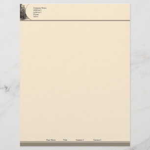 Vintage Town Personalized Letterhead