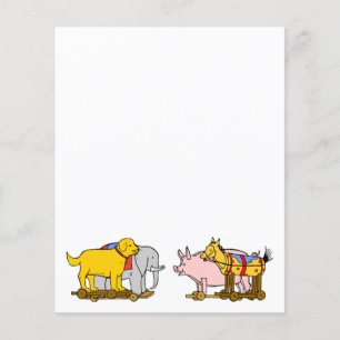 Vintage Toy Dog, Horse, Pig, Elephant Flyer