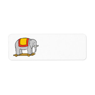 Vintage Toy Elephant Label Template