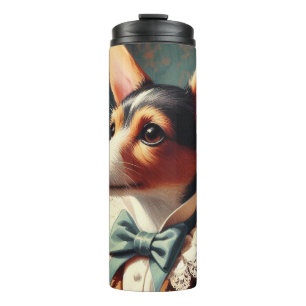 Vintage Toy Fox Terrier Painting Thermal Tumbler