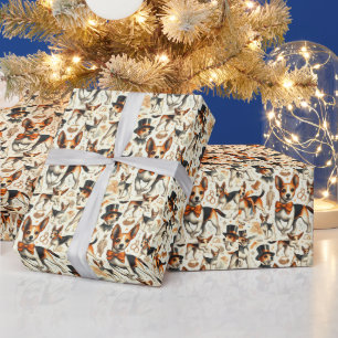 Vintage Toy Fox Terrier Seamless Wrapping Paper