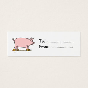 Vintage Toy Pig Custom Gift Tag Business Card