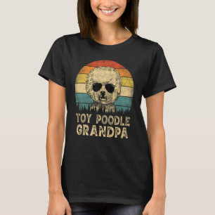 Vintage Toy Poodle Grandpa Dog  Father s Day T-Shirt