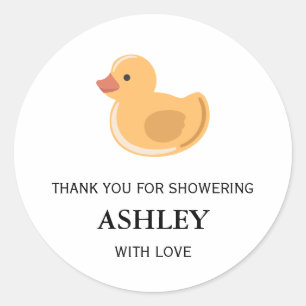 Vintage Toy Rubber Duck Duckie Baby Shower Classic Round Sticker