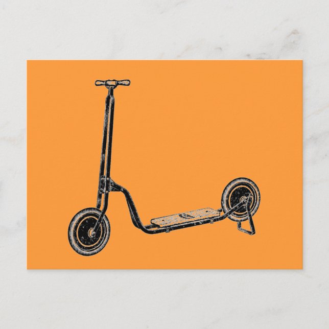 Vintage Toy Scooter Nostalgia Postcard (Front)