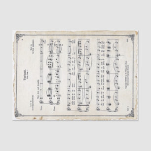 Vintage Toyland Sheet Music Christmas Parchment