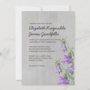 Vintage Trachelium Wedding Invitations