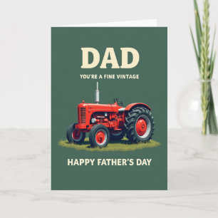 Vintage Tractor Dad Card