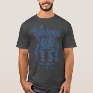 Vintage Tractor Farmer Birthday Born In 1954 & Est T-Shirt