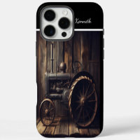 Vintage Tractor in Rustic Barn