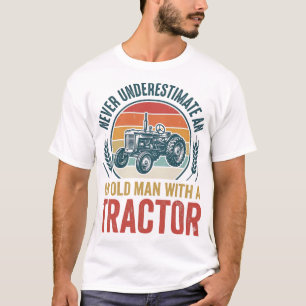 Vintage Tractor Old Man Quote Shirt Design_1