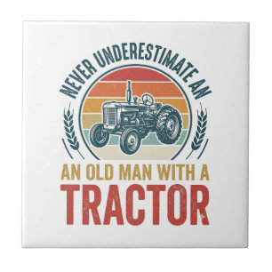 Vintage Tractor Old Man Quote Shirt Design_1 Tile