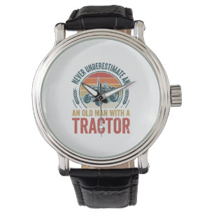 Vintage Tractor Old Man Quote Shirt Design_1 Watch