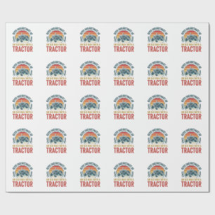 Vintage Tractor Old Man Quote Shirt Design_1 Wrapping Paper