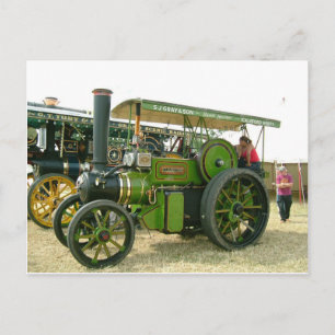 vintage tractor postcard