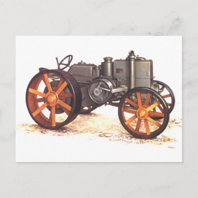 Vintage Tractor Postcard (Front)